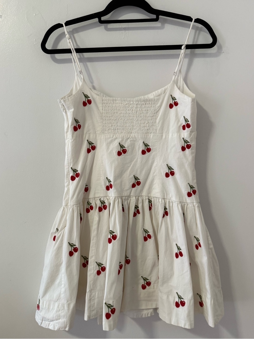Anthropologie Maeve Sweetheart Drop-Waist Cherry Print Mini Dress - Picture 7 of 8